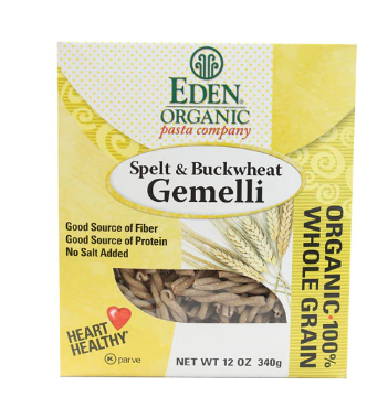 Organic Pasta Company Gemelli Eden Foods 12oz