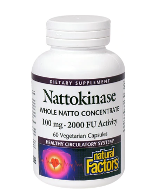Natural Factors Nattokinase Dietary Supplement  60 Vegetarian Capsules