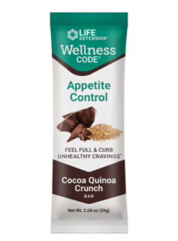 Life Extension Wellness Code Cocoa Quinoa Crunch Bar  12 Bars