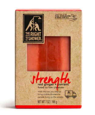 The Right To Shower Strength Bar Soap Red Ginger Currant 7oz