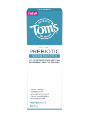 Tom's of Maine Prebiotic Anticavity Toothpaste Peppermint 4oz