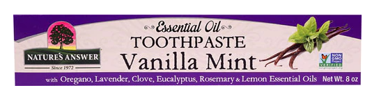 Natures Answer Essential Oil Toothpaste Vanilla Mint  8 oz