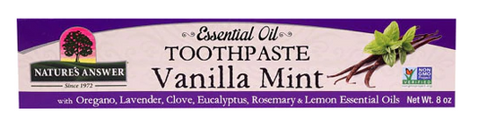 Natures Answer Essential Oil Toothpaste Vanilla Mint  8 oz