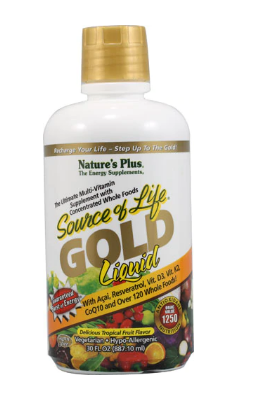 Natures Plus Source of Life GOLD Liquid MultiVitamin Supplement  30 fl oz