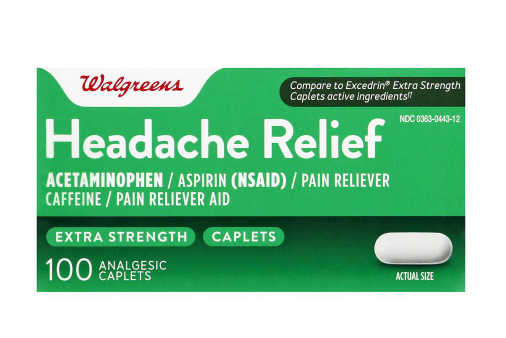 Walgreens Extra Strength Headache Relief Caplets 100.0ea