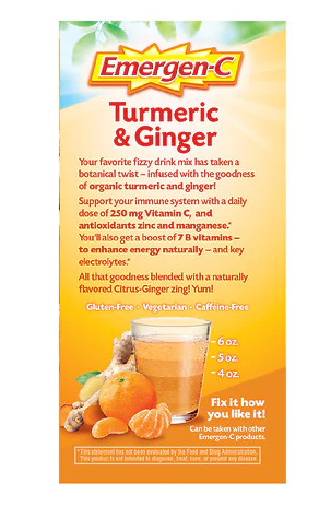 Mix Immune Support Emergen C Turmeric Ginger