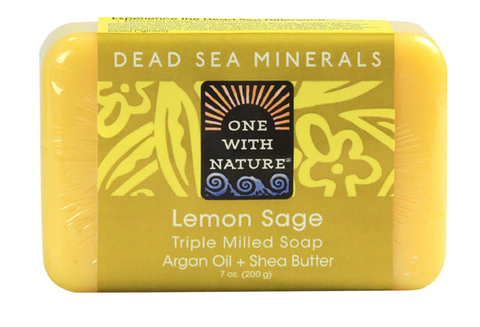 One With Nature Dead Sea Mineral Soap Lemon Sage  7 oz