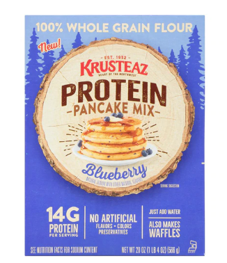 Krusteaz Blueberry Protein Pancake Mix 20 oz