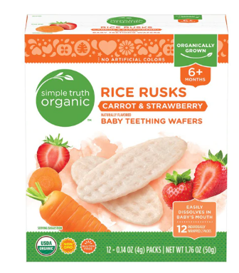 Simple Truth Organic Rice Rusk Baby Teething Wafer