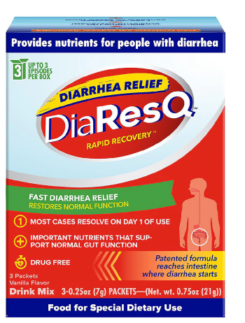DiaResQ Rapid Recovery Diarrhea Relief Adults Ages 12 Years Up Vanilla0.25oz