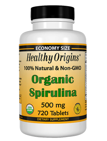 Healthy Origins Organic Spirulina 500mg 720 Tablets