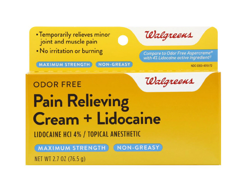 Pain Relieving Cream Lidocaine 2.7oz