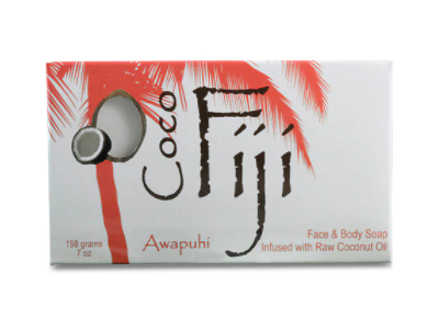 Organic Fiji Face and Body Coconut Oil Soap Awapuhi  7 oz