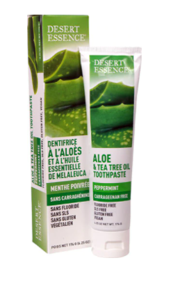 Desert Essence Aloe and Tea Tree Oil Toothpaste Peppermint  6.25 oz