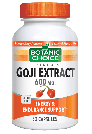 Botanic Choice Goji Extract Dietary Supplement 600 mg 30 Capsules