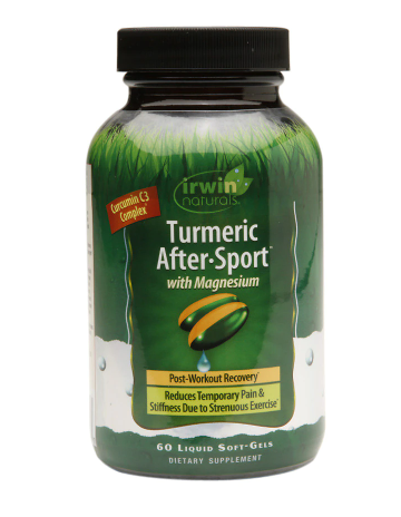 Irwin Naturals Turmeric After Sport with Magnesium 60 Liquid Softgels