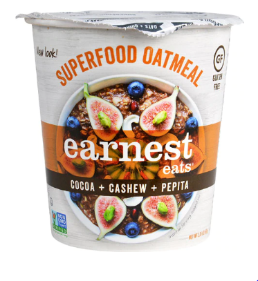 Superfood Oatmeal Cocoa Cashew Pepita Earnest Eats 12pk