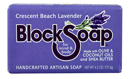 Block Island Block Soap Bar Crescent Beach Lavender 4.5oz