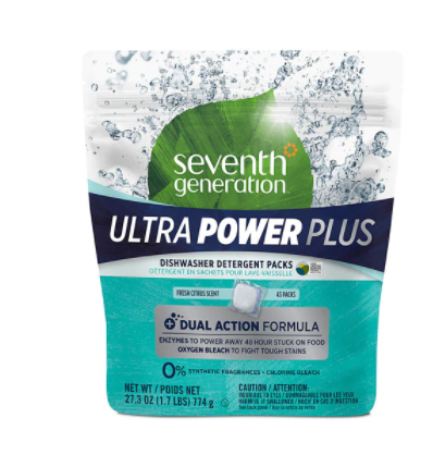 Ultra Power Plus Dishwasher Detergent Packs Fresh Citrus 43 Packs