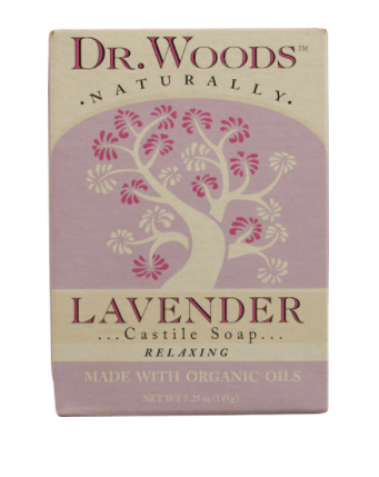 Dr. Woods Naturally Exfoliating Lavender Bar Soap 5.25 oz 2 Pack