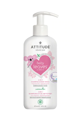 Shampoo and Body Wash Baby Leaves Attitude 2 in 1