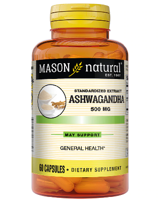 Mason Natural Ashwagandha 500 mg Capsules 60.0ea