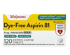 Walgreens Dye Free Aspirin Low Dose 81mg