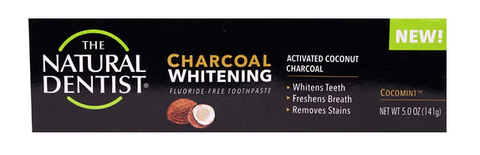 The Natural Dentist Charcoal Whitening Toothpaste Cocomint 5oz