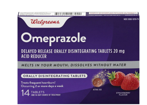 Walgreens Omeprazole Acid Reducer Strawberry 14 ct