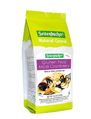 Seitenbacher Musli Cereal Gluten Free Cranberry  13.2oz