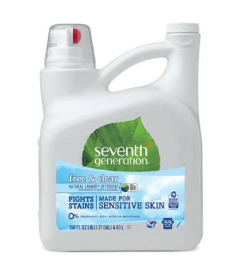 Seventh Generation Natural Laundry Detergent Free and Clear  150 fl oz