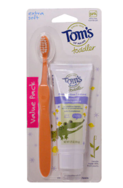 Toms of Maine Soft Toothbrush, Toothpaste for Toddlers 1.75oz