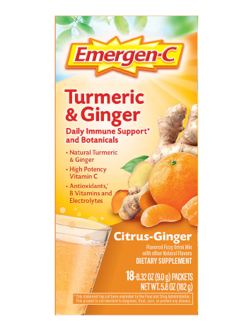 Mix Immune Support Emergen C Turmeric Ginger