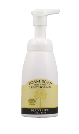 Plantlife Hand and Body Foam Soap Lemongrass  8.5 fl oz