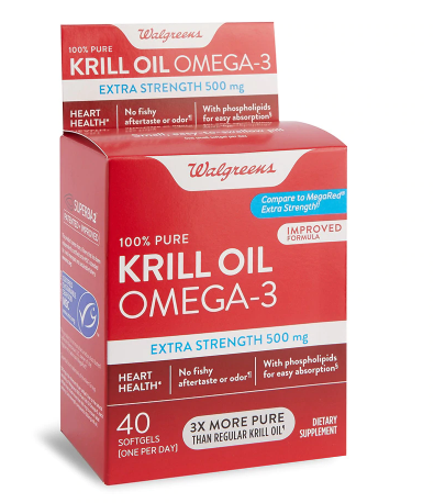 Walgreens Antarctic Pure Krill Oil Omega 3 40 ea.