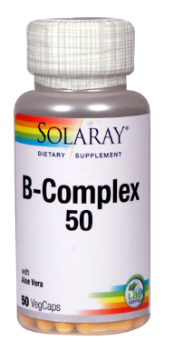 Solaray B Complex 50 Dietary Supplement  50 VegCaps