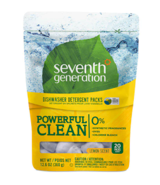 Lemon Dishwasher Detergent Packs 20 Packets