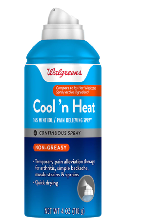 Walgreens Cool n Heat Pain Relieving Spray 4.0oz