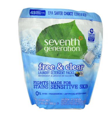 Seventh Generation Free and Clear Laundry Detergent Packs
