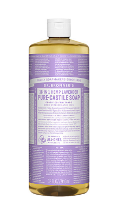 Dr. Bronners Pure Castile Liquid Soap Lavender 32 fl oz