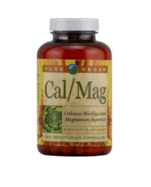 Pure Vegan Cal Mag  180 Vegetarian Capsules