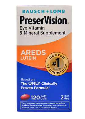 Vitamin Bausch and Lomb PreserVision Eye  120 Sgels