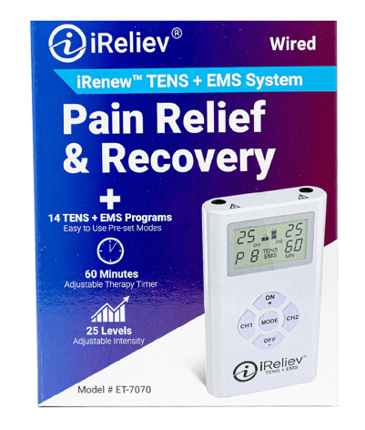 iReliev Wired TENS EMS Unit 1.0ea