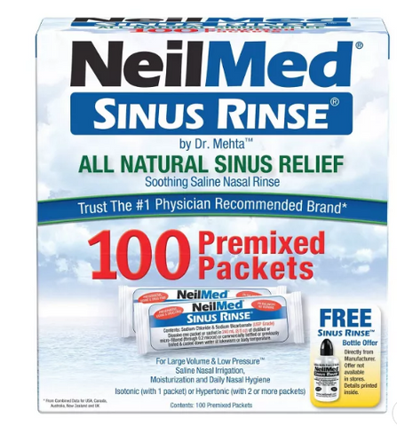 NeilMed Sinus Rinse Regular Refill Packets 100ct