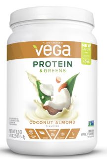 Vega Plant Based Protein and Greens Drink Mix Coconut Almond 18.3oz