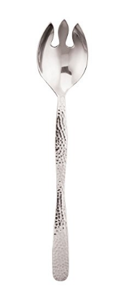 Metalcraft American 12 In Notched Spoon w Hammered Handle