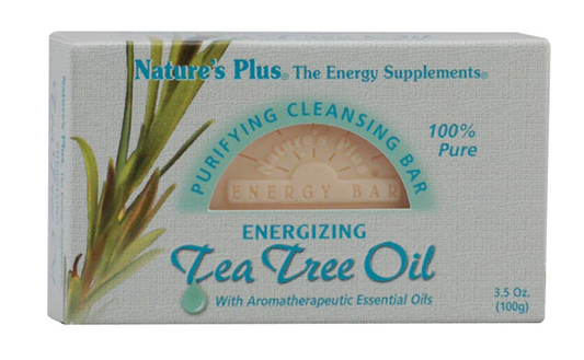 Natures Plus Purifying Cleansing Bar Energizing Tea Tree Oil 3.5 oz 2 Pack