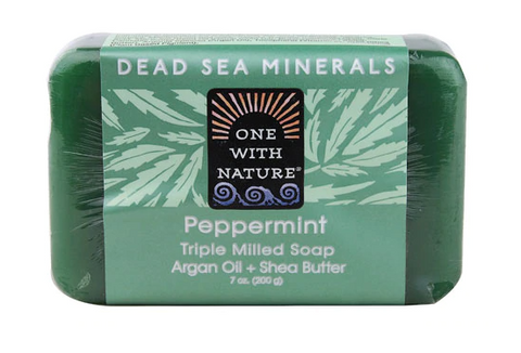One With Nature Dead Sea Mineral Soap Peppermint  7 oz
