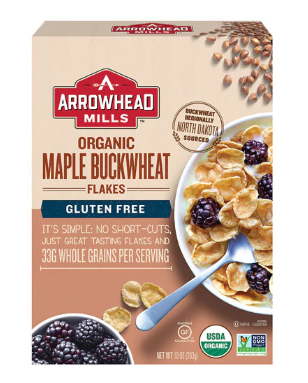 Organic Maple Buckwheat Flake Arrowhead Mills 10oz