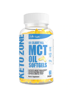 Keto Zone MD Dr. Colbert  MCT Oil Divine Health 1000 mg 60 Softgels